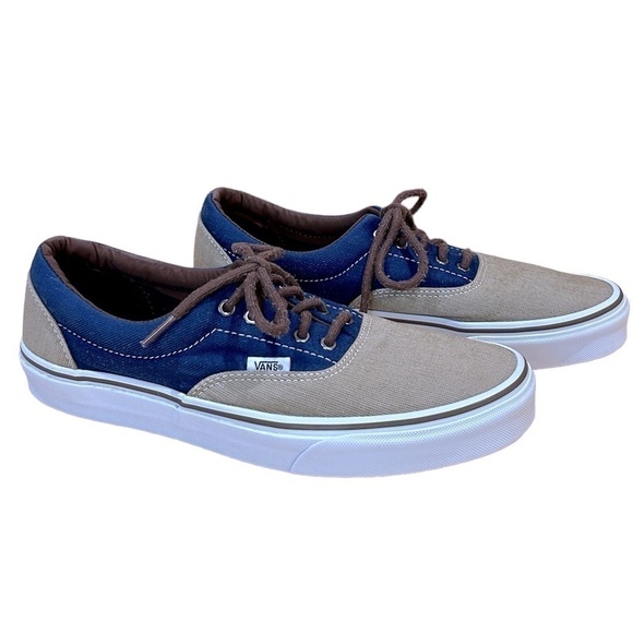 Vans Era T&H Lace-up Canvas Skate Shoe Blue/Khaki/Brown Unisex (M)9/(W)10.5 - Picture 4 of 8